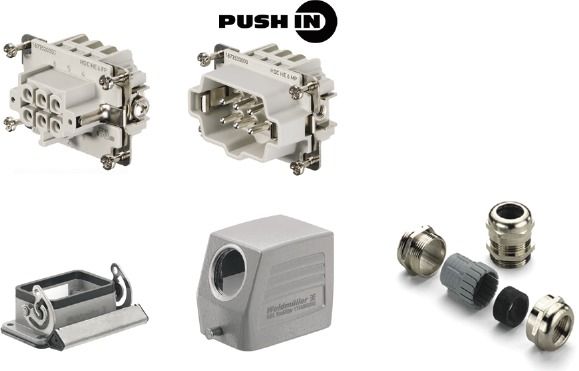 Rechtecksteckverbinder HDC Kits Stift Si 2re Steckklemm 0,5-2,5qmm 0,75-2,5qmm