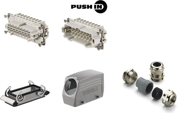 Rechtecksteckverbinder HDC Kits Stift Si 2re Steckklemm 0,5-2,5qmm 0,75-2,5qmm