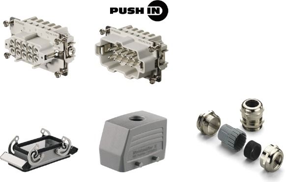 Rechtecksteckverbinder HDC Kits Stift Si 2re Steckklemm 0,5-2,5qmm 0,75-2,5qmm