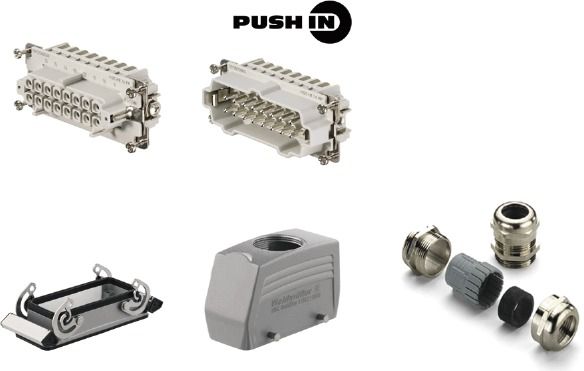 Rechtecksteckverbinder HDC Kits Stift Si 2re Steckklemm 0,5-2,5qmm 0,75-2,5qmm