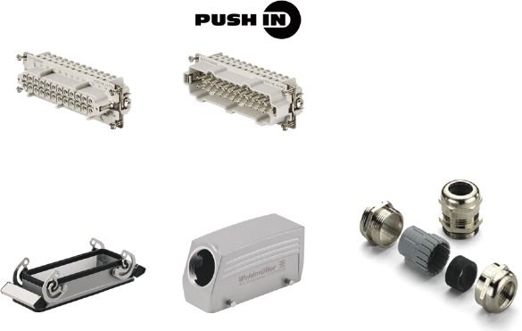 Rechtecksteckverbinder HDC Kits Stift Si 2re Steckklemm 0,5-2,5qmm 0,75-2,5qmm