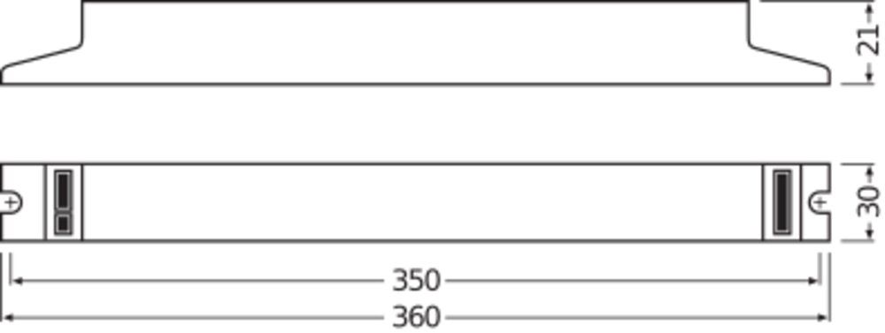 Vorschaltgerät 2x14-35W elektr f.T5 MW 360x30mm