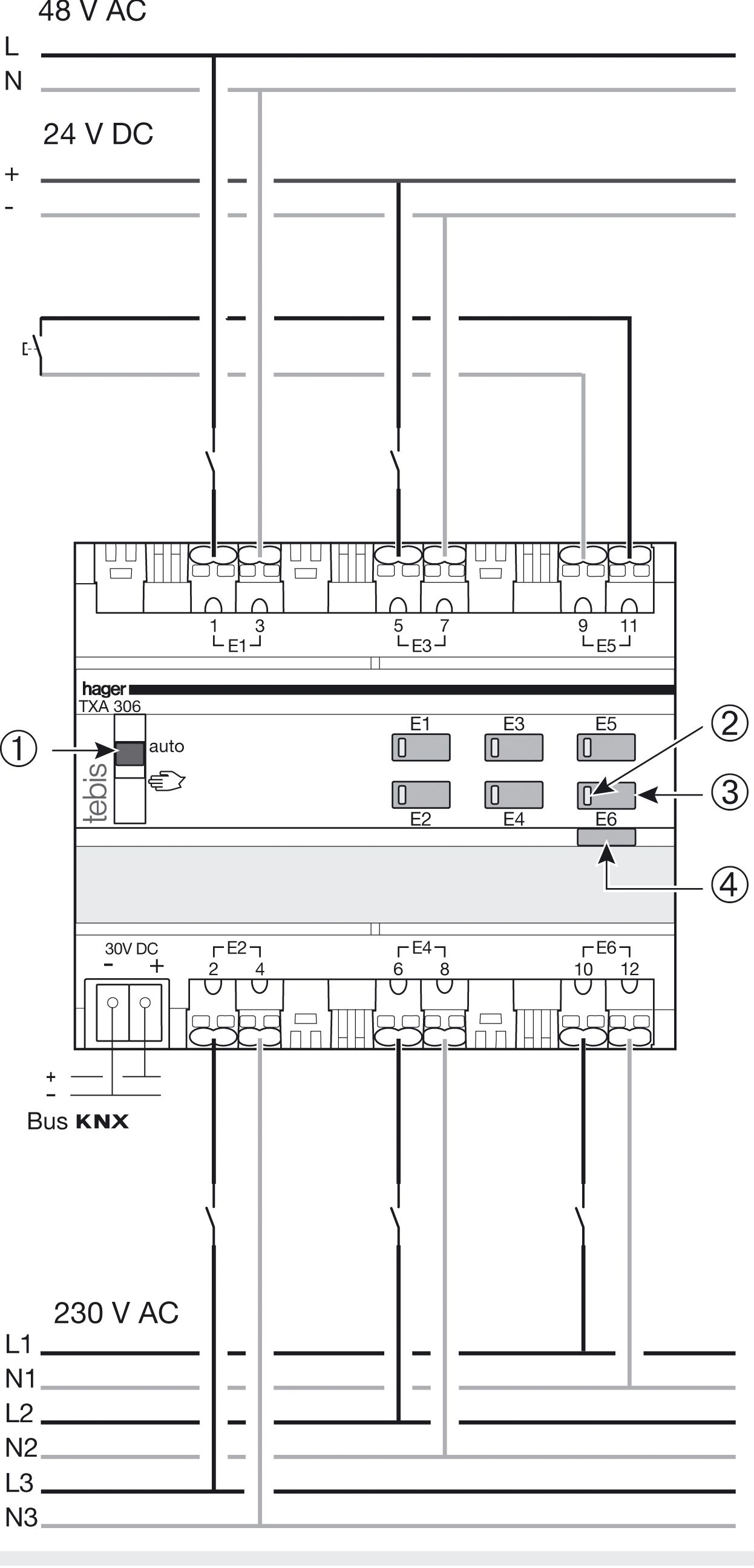 Binäreingang KNX REG 6TE LED 6f m.LED-Anz