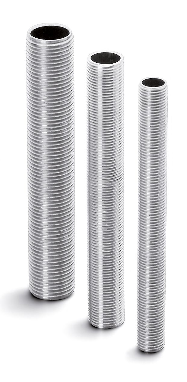 Gewinderohr M8x12mm Ms unbeh messing durchg.Gewinde metrisch8x12mm