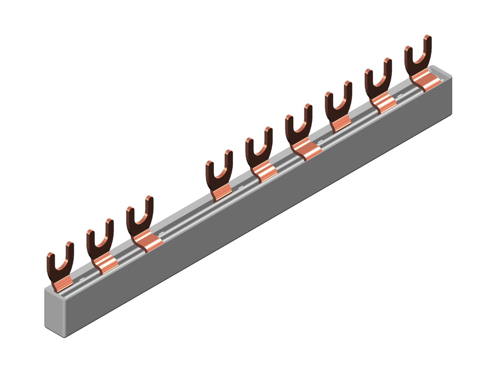 Phasenschiene 3ph 17,8mm 174mm 10qmm 63A Gabel Isoliert