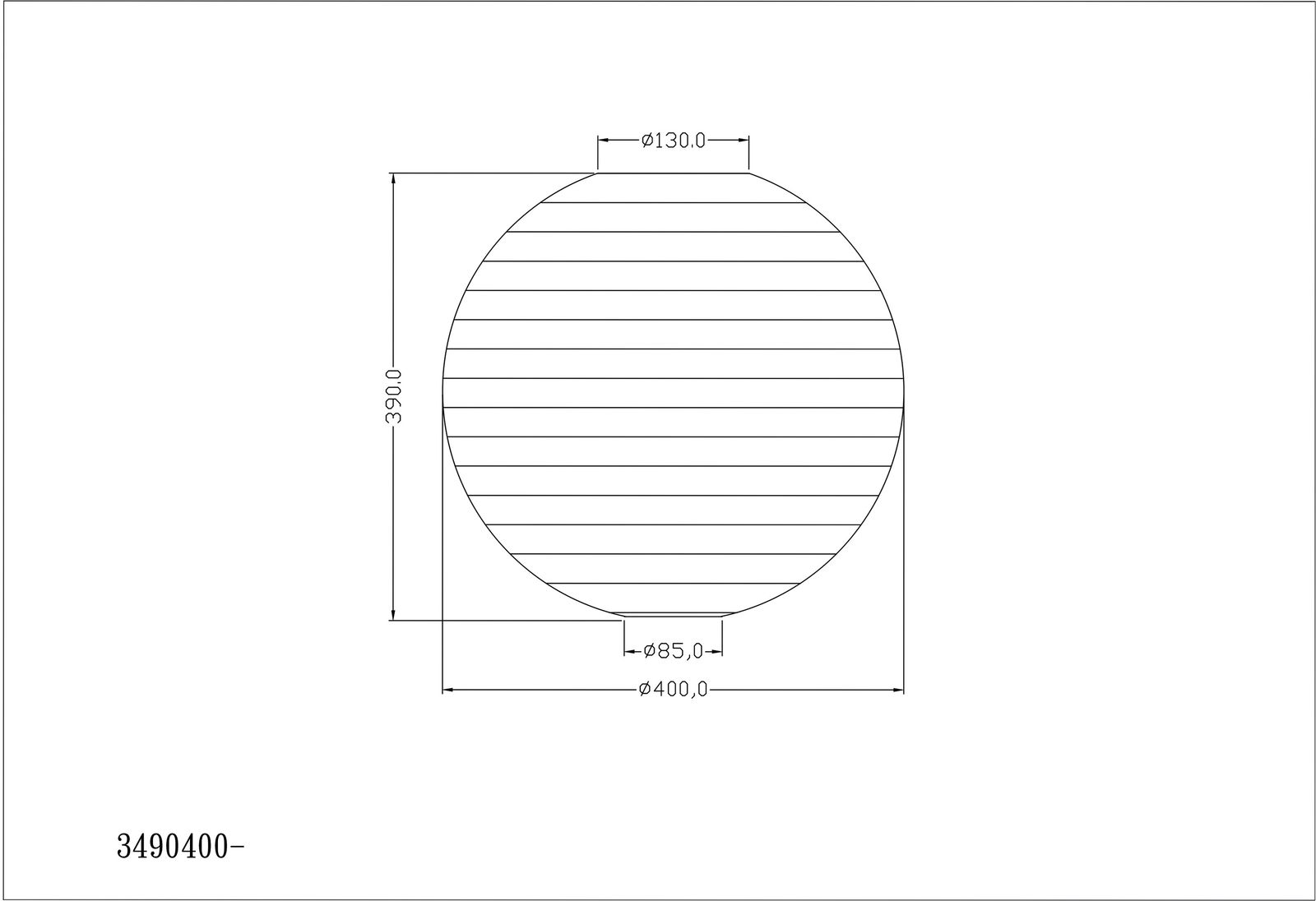 Pendelleuchte 60W PAPER HV E27 sym IP20 Ø400mm