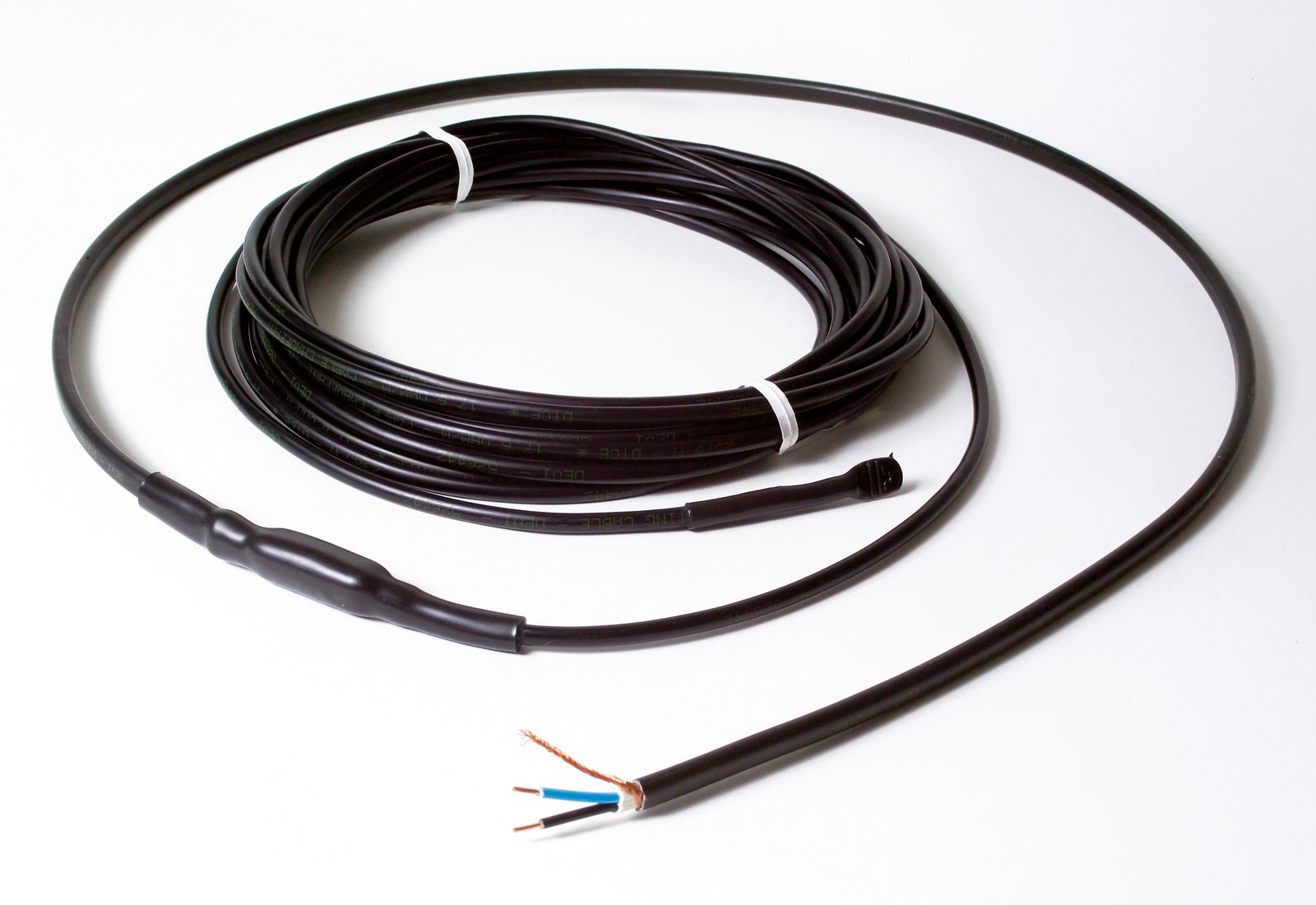 Heizband 20W/m 400V 21m sw 70°C 2-adrig Ø7,5mm