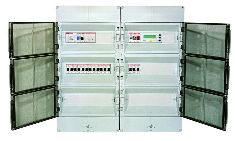 Wandschrank ST IP54 B800xH950xT225mm pulverbesch Mit Sichttür
