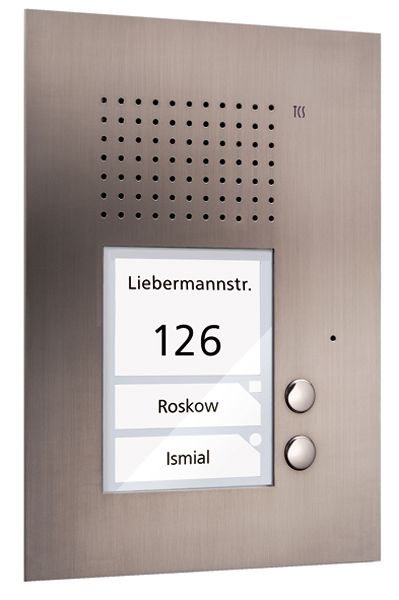 Türstation UP si 2RT Bus m.Infoschild m.Abd Mit Infoschild 150x208x3mm
