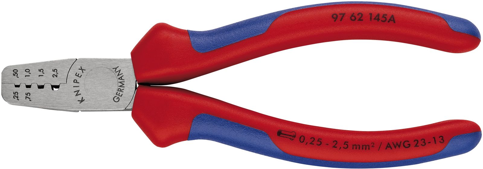 Kerbzange mech 145mm Aderendh 0,25-2,5qmm