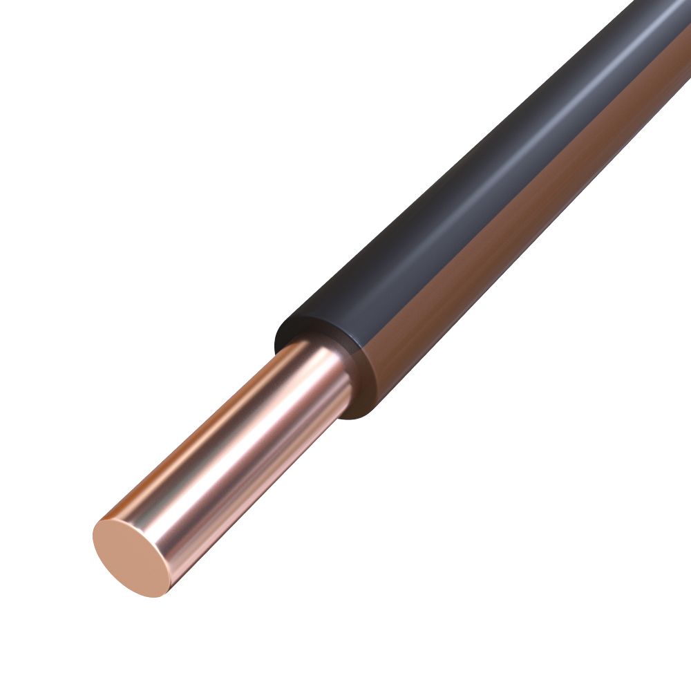 YV-Schaltdraht YV 1x1x0,6 ws/ge SP100 Kl.1 = eindrähtig Polyvinylchlorid (PVC)