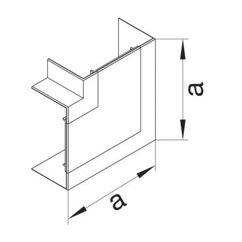 Flachwinkel GEB-K HFT 68x130mm Kst hfr alu-look aluminiumlook besch
