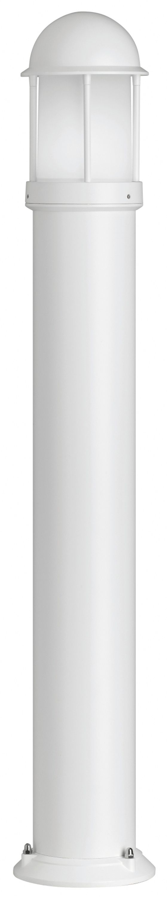 Pollerleuchte 75W E27 ws Alu Gl_opal HV IP44