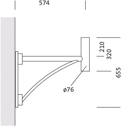 Ausleger CITY-LIGHT 76mm 76mm 1f ST