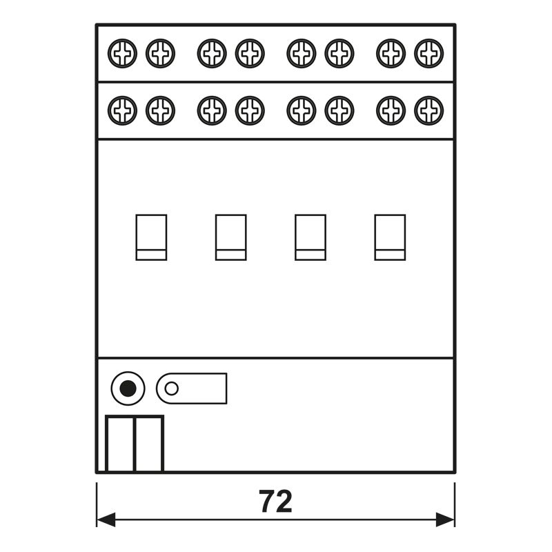 Lichtsteuergerät KNX REG 4TE 1-10V 4Ausg Schnittstelle 1-10 V