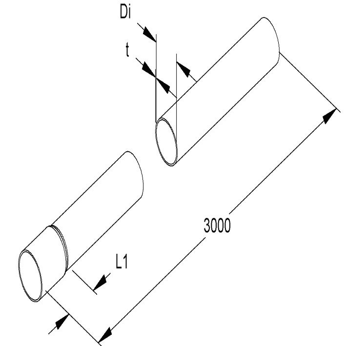 Panzerrohr VA Ø25mm starr unbeh 5Kl Edst -45-400°C