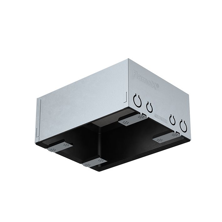 Leuchteneinbaugehäuse FlamoX Ø100mm Alu 150mm Geeignet für HV-Leuchten
