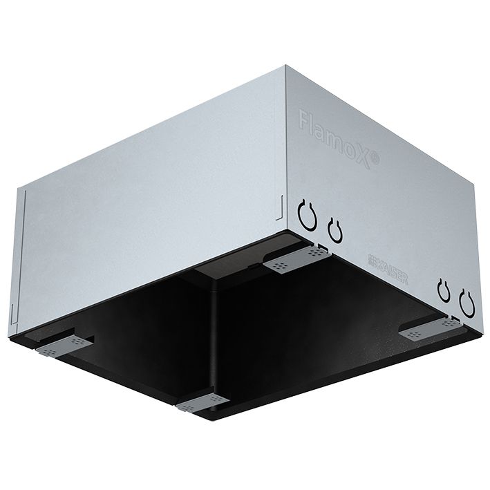 Leuchteneinbaugehäuse FlamoX Ø100mm Alu 150mm Geeignet für HV-Leuchten