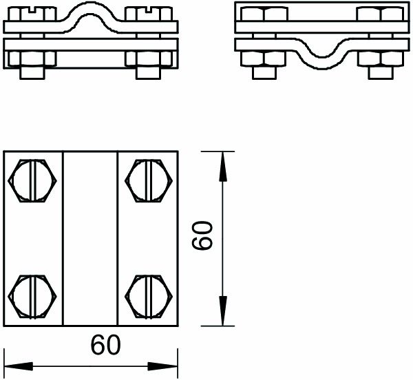 Kreuzverbinder V4A unbeh Edelstahl (V4A) SKT-Schr