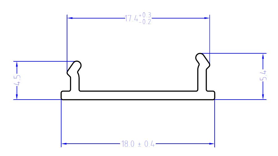 Abblendung sym direkt Kst 2000x18x9,9mm