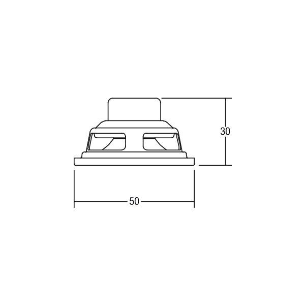 Deckenlautsprecher 4W chr 20Ohm 51x51x27mm