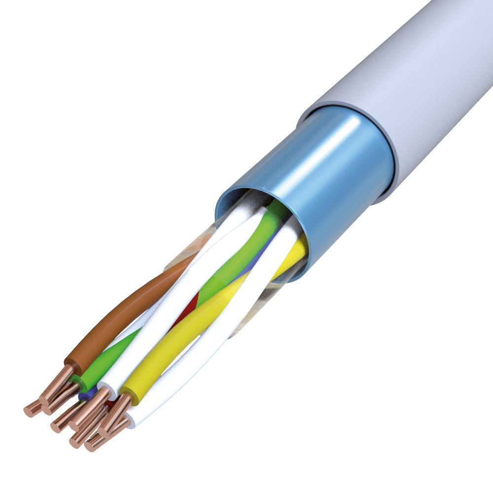 Fernmeldekabel Cca hfr J-HSTH 4x2x0,8 gr TRS Halogenfrei nach EN IEC 60754-1