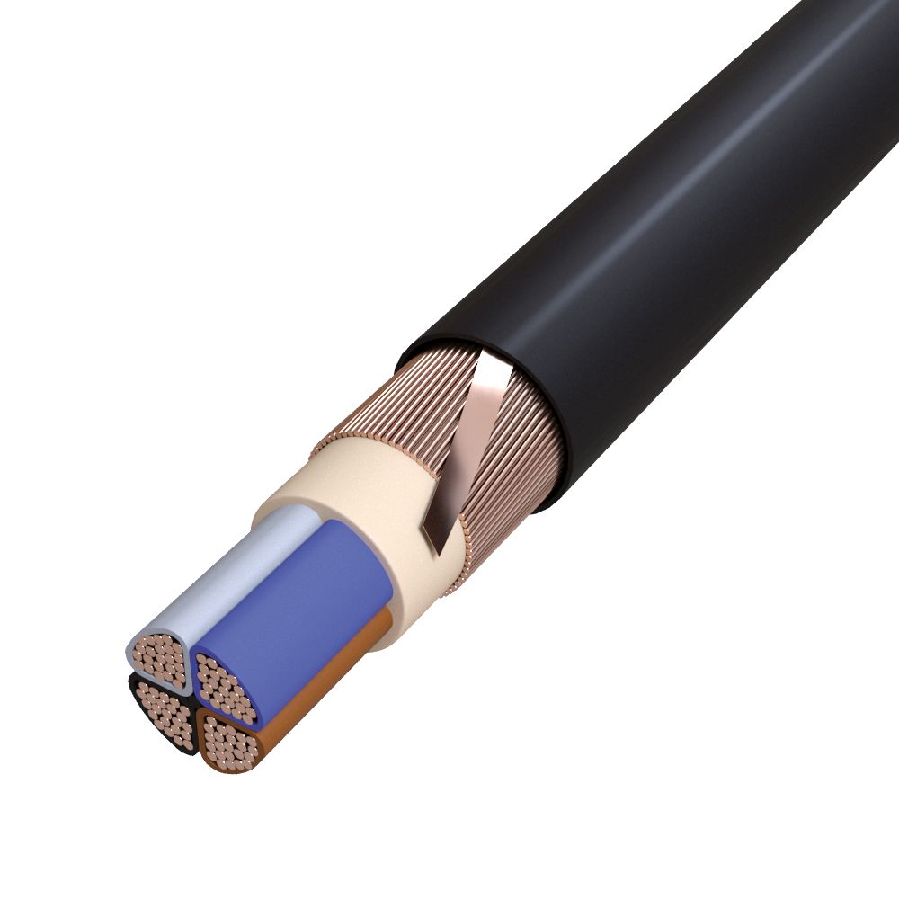 Starkstromkabel Eca NYCWY 4x120qmm SM sw TRS Ø46mm Polyvinylchlorid (PVC) Farbe