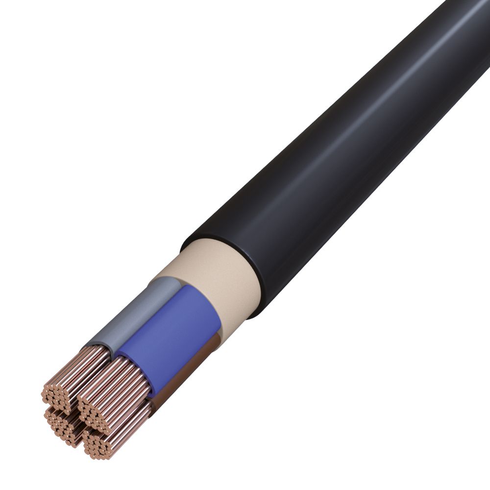 Starkstromkabel Eca NYY-O 4x95qmm SM TRS PVC Ø39mm Polyvinylchlorid (PVC) sw Cu