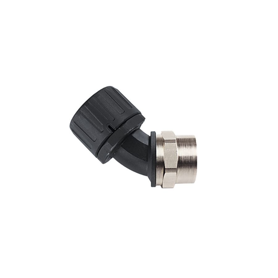 Wellrohrverschraubung Kst/Metall Ø28mm M25x1,5 M25 x 1,5 IP66 45°Wink Schnapp