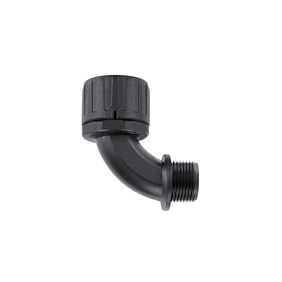 Wellrohrverschraubung PA Ø21mm PG13,5 IP66 Polyamid (PA) 90°Wink Schnapp 11mm