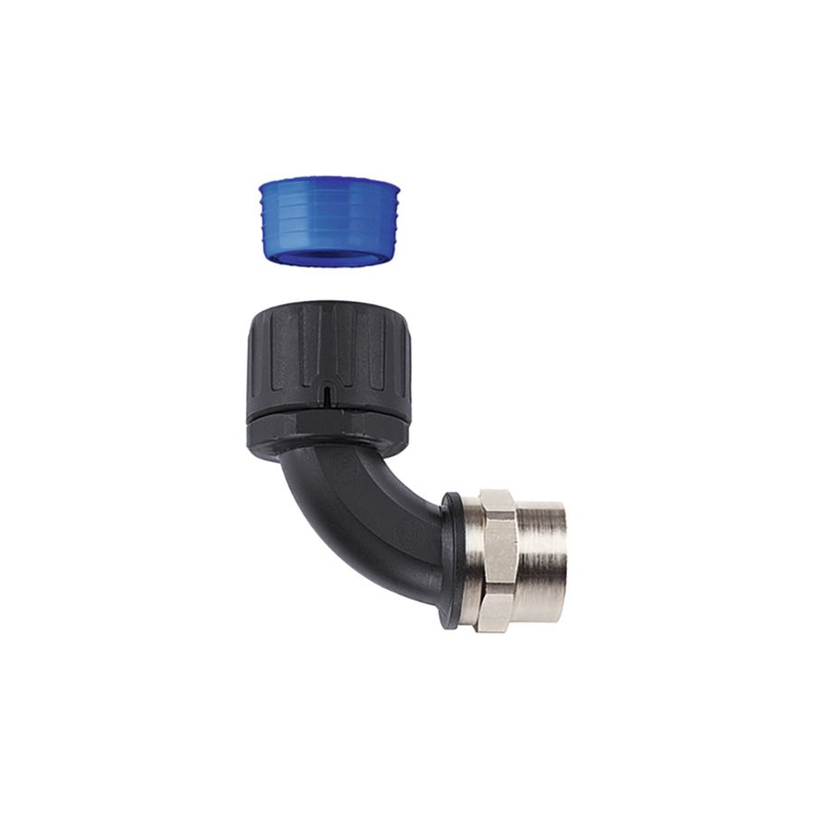 Wellrohrverschraubung Kst/Metall Ø13mm M16x1,5 M16 x 1,5 IP66 90°Wink Schnapp