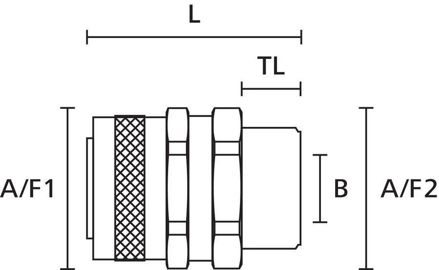 Schlauchverschraubung Ms Ø25mm PG21 IP54 Gew ger