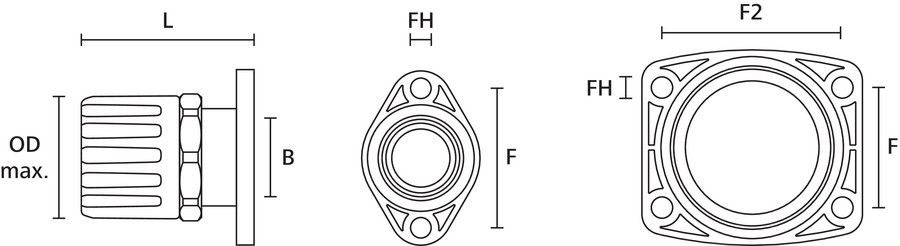 Wellrohrverschraubung PA Ø42mm IP66 ger Polyamid (PA) Schnapp