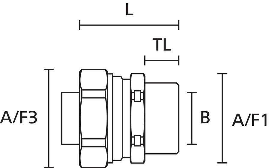 Schlauchverschraubung Ms Ø25mm PG21 IP65 Gew ger