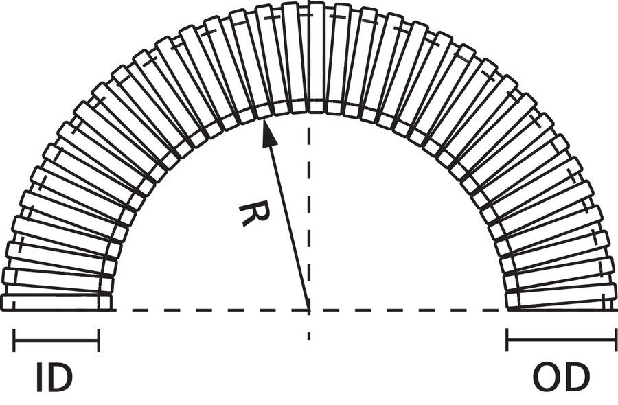 Wellrohr Ø42mm PA IP68 ohne Ummantelung sw Polyamid (PA) UV-best -40-120°C