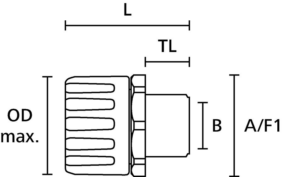 Wellrohrverschraubung PA Ø16mm PG16 IP68 ger Polyamid (PA) Schnapp 11mm