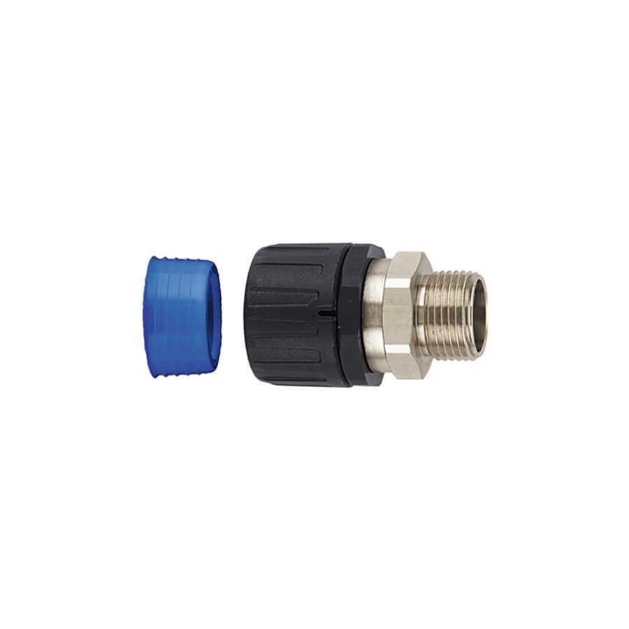 Wellrohrverschraubung Kst/Metall Ø42mm M40x1,5 M40 x 1,5 IP66 ger Schnapp 15mm