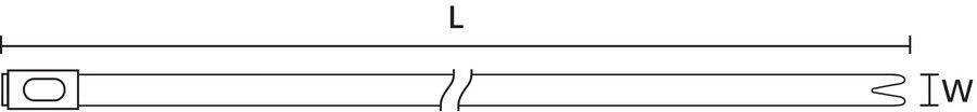 Kabelbinder L838mm si 4,6x0,3mm hfr V4A UVstab Edelstahl (V4A) -80-538°C