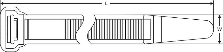 Kabelbinder L380mm sw 12,7x1,4mm PA -40-110°C Polyamid (PA) KstZunge/Nase