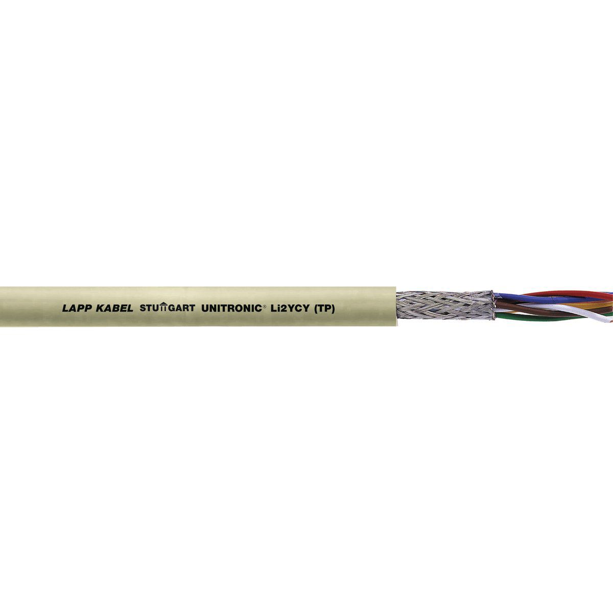 PVC-Steuerleitung Eca UNITRONIC 2x2x0,22 gr gesch R100 Ø6,5mm Polyolefine Farbe
