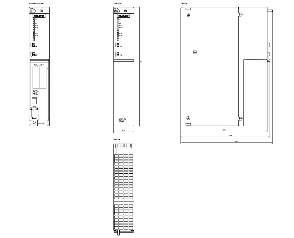 SPS-Systemstromversorgung SIMATIC DC UC 5-24V 10A 50x290x217mm