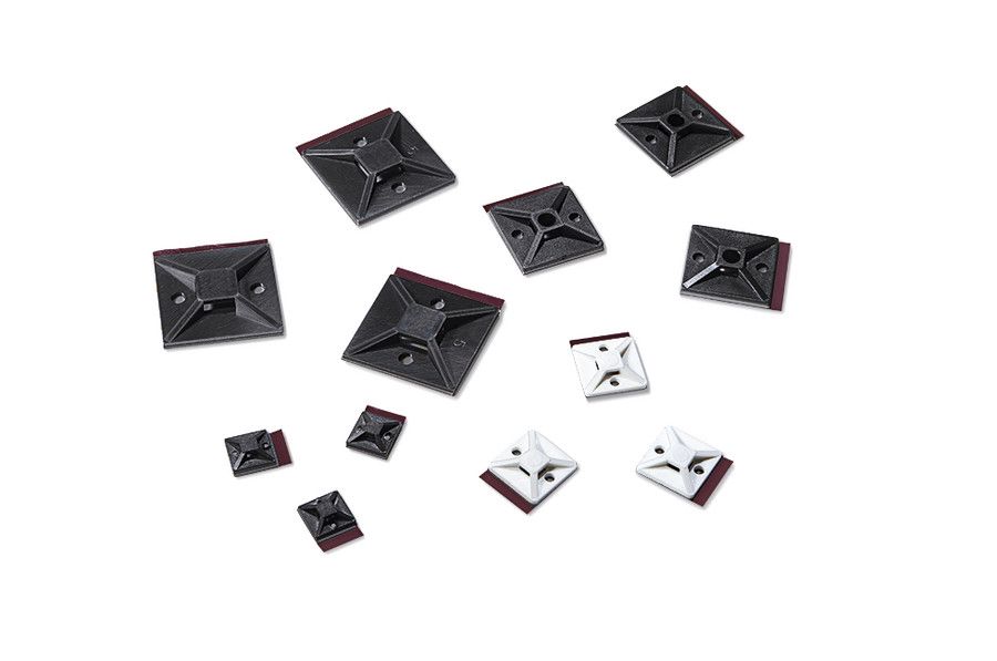 Befestigungssockel Kst sw 10mm Ø4,7mm 37,7x37,7x6,3mm kleben/schrauben