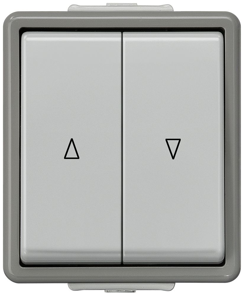 Jalousietaster-Einsatz gr glz IP44 Wippe 2p
