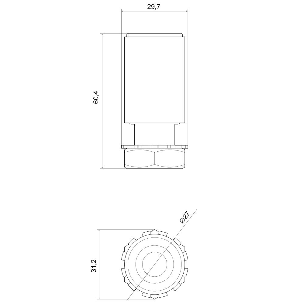 Signalsäulenelement Fuß Kst sw