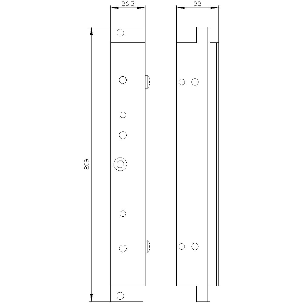 Sammelschienenträger 6p 60mm