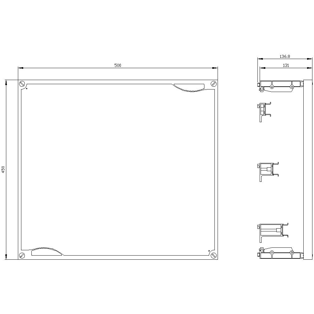 Verteilerbaugruppe REG 24TE 3st 450x500x131mm
