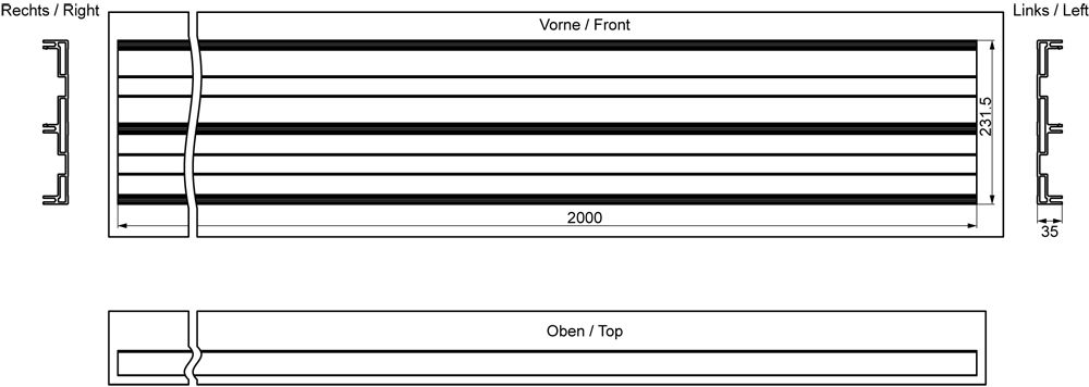 Baugruppenträger f.Tragschien Tragschienenmontage möglich