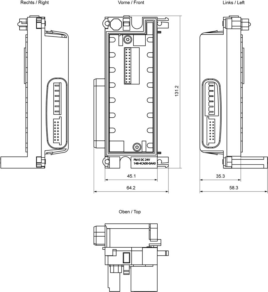 Einspeise-/Segmentmodul DC 20,4-28,8V