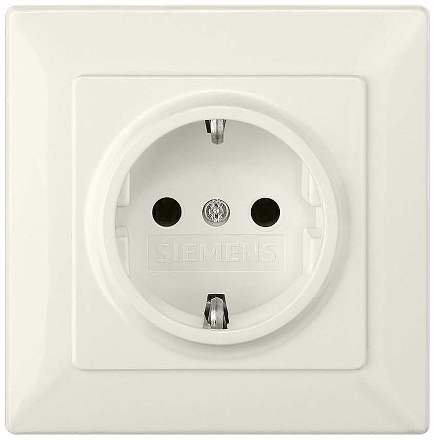Steckdose 1f ti-ws glz DELTAline UP m.BS IP20 titanweiß