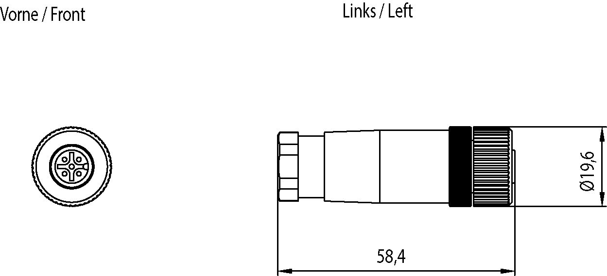 Steckverbinder M12 z. Anschluss von SCALANC